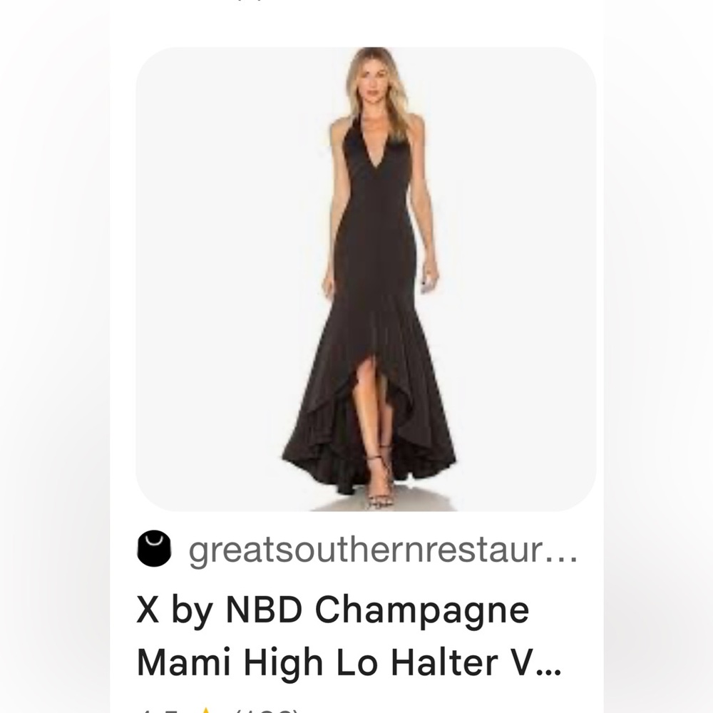 Black High-Low Dress - Picture 4 of 6